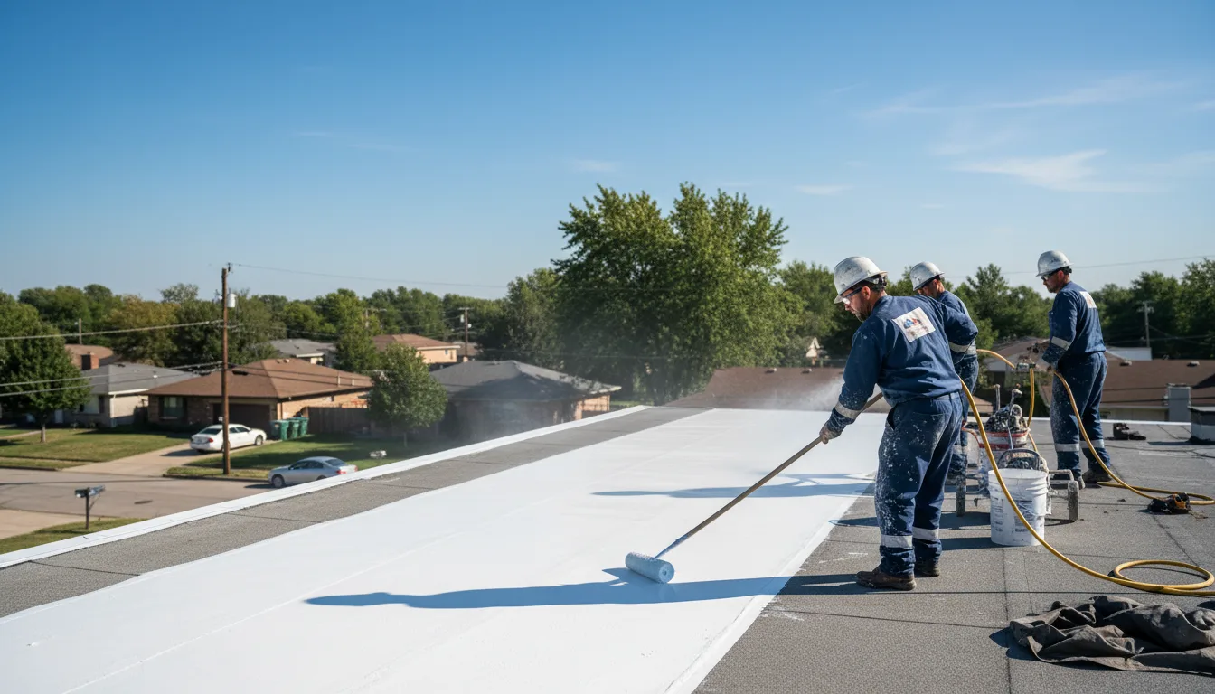 Commercial roof coating in Sandy Hook, CT near me